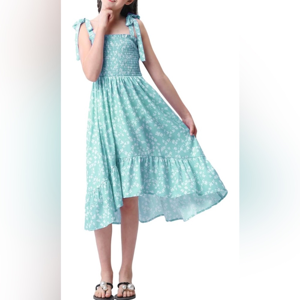 Girls Summer Dress - Green